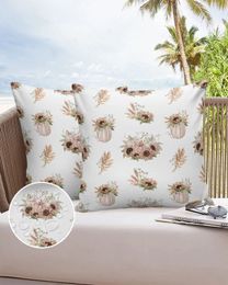 Pillow Case 2/4PCS Outdoor Cushion Cover Autumn Thanksgiving Pumpkin Sunflower Throw Pillow Cover Case Sofa Car Home Decoration Pillowcase 231023