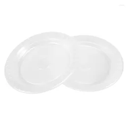 Disposable Dinnerware 100PCS Clear Plastic Plates For Dessert & Appetizers BBQ Party Dinner Travel And Events