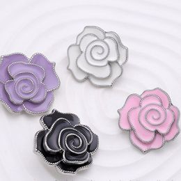 4 Colors Rose Diy Sewing Button for Coat Jacket Sweater Cute Flower Clothing Buttons