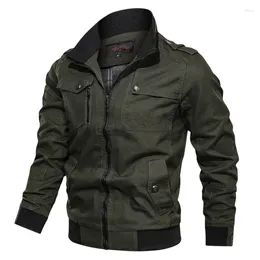 Men's Jackets Spring Autumn Jacket Men Cotton Windbreaker Bomber Coat Military Tactics S Man Cargo Casual Mens Clothes 2024