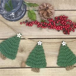 Christmas Decorations Halloween Wall Hanging Hand-woven Christmas Tree Drop Ornaments Happy Year Home Decor Xmas Decoration Party Wall Supplies 231023