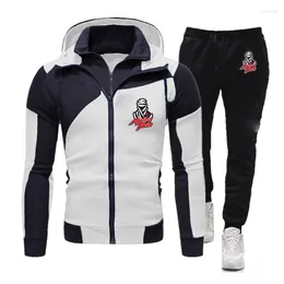 Men's Tracksuits Africa Twin Crf 1000 L Crf1000 Mens Motorsports Suit Hoodie Sweatshirt Print Double Zipper Windproof Design Jacket Pants