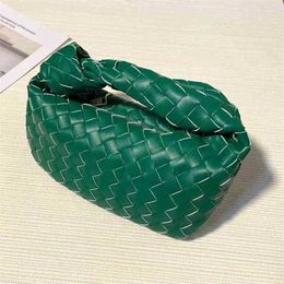 Designer Bag Venetasbottegas Handbags Home b Woven Ox Horn Mini Jodie Woven Woven Cowhide Knotted Round Hobo Bglt