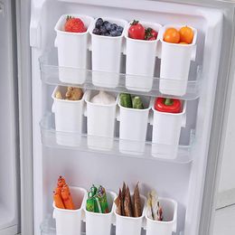 Kitchen Storage Fruit Vegetables Food Box Fridge Classification Organiser Rack Shelf Holder Refrigerator Special For Side Door