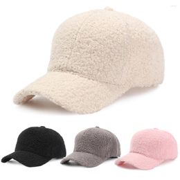 Ball Caps Winter Wool Baseball Cap Thicken Warm Casual Solid Colour Snapback Sports Bone For Men Women Adjustable Hip-Hop Hat Visor