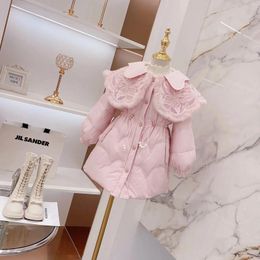 Down Coat Fashion Baby Girls Outerwear Kids Clothes Winter Lapel Warm Cotton Jacket Girl Pink Princess CH10