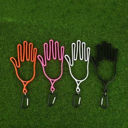 Other Golf Products 1 Pcs Glove Holder with Key Chain Plastic Rack Dryer Hanger Stretcher 4 Colours Drop Ship 231024