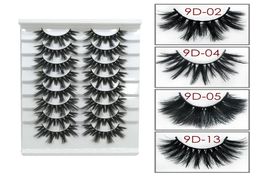 New threedimensional 9D false eyelashes long thick natural mixed eye lashes makeup tools beauty lashes 8pairs1001415