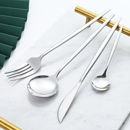 Stainless Steel 410 Tableware Set Knife Fork Spoon Elegant Western Style Tableware INS Style