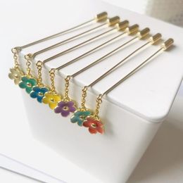 Metal Flower Bookmark Chain Cute Style Needle Type Student Gift School Stationery