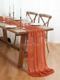 Table Runner Table Runner Sheer Graceful Wedding Rustic Mariage Princess Party Bridal Shower Birthday Christmas Hallowmas Decoration 231025