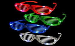 New LED Light Glasses Flashing Shutters Shape Glasses LED Flash Glasses Sunglasses Dances Party Supplies Festival Decoration2732275