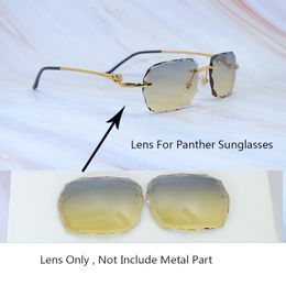 Lenses For Carter Sunglasses Panther Style Lens Only , Not Include Metal Part ,Replacement Parts 0281