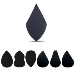 Sponges Applicators Cotton 10-100pcs Black Makeup Applicator Super Soft Sponge Powder Blender Smooth Foundation Contour Blending Puff Wholesale 231025