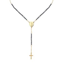 Pendant Necklaces Catholic Stainless Steel Rosary Beads Chain Y Shape Virgin Necklace For Women Men Religious Cross Jewelry205O