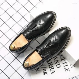 Dress Shoes Men's Spring And Autumn 2023 Summer Height Increasing Casual Leather Business Youth Work Fashion Brand Bri
