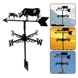 Garden Decorations Child Cow Farm Iron Metal Decorative Roof Weather Vane Weathervane Wind Direction Indicators Statues