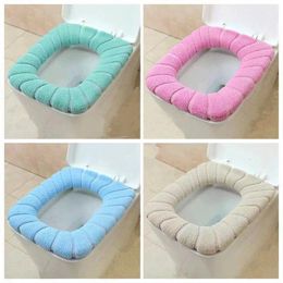 Toilet Seat Covers Universal Square Toilet Seat Cover Comfortable Thickened Washable Toilet Ring Cover 231025