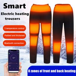 Electric Heated Pants Wireless Temperature Control Safe Durable Thermal Outdoor Winter Veet Thickening Trousers