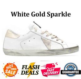 Designer Shoes Golden Women Super Star Brand Men New Release Italy Sneakers Sequin Classic White Do Old Dirty Casual Shoe Lace Up Woman Man 36-46 273