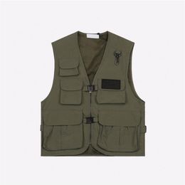 Men's Vests Designer Waistcoat Outdoor Sportswear Multi-pockets Sleeveless Jacket Coat Casual Streetwear Tactical Thin Mesh V289a