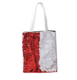 3pcs Shopping Bags Sublimation DIY White Blank Polyester Cotton Vertical Model Large Capacity Handbag Mix Colour