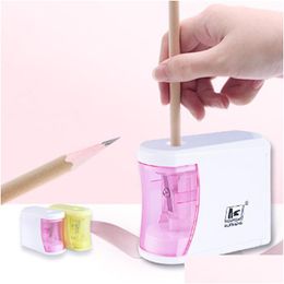 Pencil Sharpeners Wholesale Matic Electric Pencil Sharpener Safe Fast Prevent Accidental Opening Stationery School Supplies Students A Dhg5L