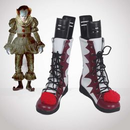 cosplay Stephen King's It Pennywise Cosplay Mask Shoes Scary Clown Boots Men Christmas Halloween Custom Accessoriescosplay