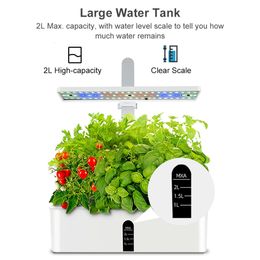 Planters Pots Garden Hydroponics Growing System Indoor Herb Garden Kit Automatic Timing LED Grow Lights Smart Water Pump for Home Flower Pots 231025