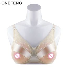 Catsuit Costumes ONEFENG 6020 Forms for Silicone Breast Prosthesis Crossdress Boobs Pocket Bra D Cup