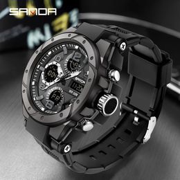 Wristwatches SANAD Top Brand Luxury Men's Watches Sports Wristwatch 5ATM Waterproof Quartz Watch Men S Shock Clock Man relogio masculino 6008 vgh231025