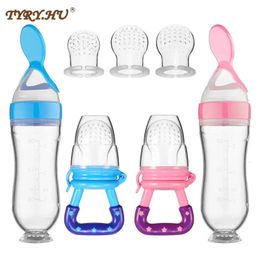 Baby Bottles# Spoon Bottle Feeder Dropper Silicone Spoons for Feeding Medicine Kids Toddler Cutlery Utensils Children Accessories born 231025