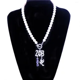 Choker Pearl Chain OT Clasp Greek Lady Community 1920 Zeta Phi Beta Sorority Necklace Jewellery