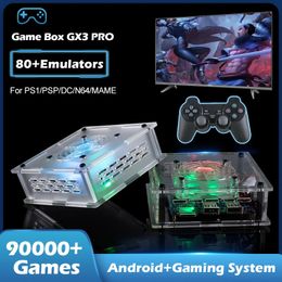 Game Controllers Joysticks Retro WiFi GX3 PRO Video game console 4K HD Output S905X3 CPU Dual System Arcade Game 90000Games 80 Emulator For PS1/PSP/DC 231024