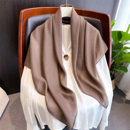 Scarves Women Cotton Warm Shawl 90cm Hijab Scarf Fashion Solid Casual Winter Wraps Blanket Bufadna Poncho Headkerchief Foulard Echarpe