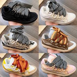 2023ss new Curb designer sneakers Mens suede calf leather flat bottomed casual shoes Double layer woven shoelaces Womens fashionable sports shoes