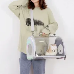 Dog Carrier Transparent Pet Bag To Go Out Portable One-shoulder Large Space Largecapacity Cat Breathable Simple With Mat