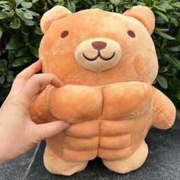 Plush Dolls Cute Muscle Body Teddy Bear Toys Stuffed animal Boyfriend Huggable Pillow Chair Cushion Birthday holiday gift for Boy Girl 231025