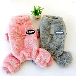 Dog Apparel Puppy Fuzzy Velvet Pyjamas Autumn & Winter Clothes For Small Dogs Boy Girl Pet Jumpsuit Overalls Coat Cat