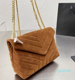 bags Chain Suede Luxury Designer Brand Fashion Shoulder Bags Handbags High Quality Women Letter Purse Phone bag Wallet Metallic lady Artwork