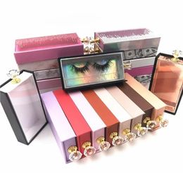 Whole cruelty 3d mink eyelashes private label eyelash box pink glitter custom eyelash packaging6892970