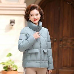 Women's Trench Coats Winter Cotton Coat Loose Middle Aged Mother Dress Parkas Dignified Elegant Padded Jacket