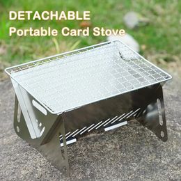 Stoves Stainless Steel Incinerator Grill BBQ Charcoal Stove Outdoor Equipment Portable Supplies Camping Stove Folding Picnic Kitch P2R4 231025