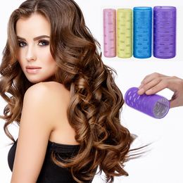 Self-Grip Hair Rollers Heatless Hair Curlers No Heat Hair Bangs Volume Self-adhesive Hook & Loop DIY Styling Tools