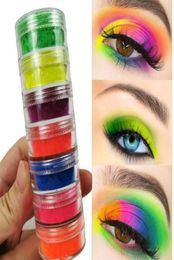 Neon Eye Shadow Makeup 6 colorsSet High Pigment Matte Mineral Powder Lasting Eyeshadow Nail Powder9390763