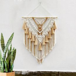 Tapestries Hand-woven Colour Macrame Wall Hanging Ornament Bohemian Craft Decoration Gorgeous Tapestry For Home Livingroom Decor 55 75cm
