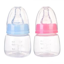 Baby Bottles# 60ML born Mini Portable Feeding Nursing Bottle BPA Free Safe Infant Nipple Care Feeder Fruit Juice Milk Bottles 231025
