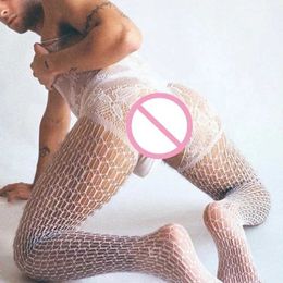 Sexy Pyjamas Men's Underwear Body Stockings Man Fishnet Bodysuits Open Crotch Lingerie Jumpsuit Male Erotic Porno Club Nightwear