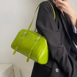 Evening Bags Green Fashion Single Shoulder Bag Niche Casual Underarm Korean Version Small Square 2023 Commuter Female Pack