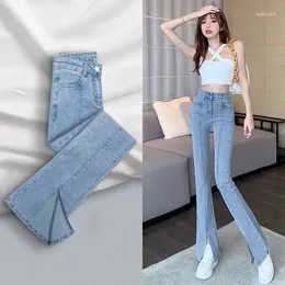 Women's Jeans Women Boot Cut Vintage High Waist Skinny Denim Pants Korean Streetwear Slimming Stretch Pantalones Legging Pant T29
